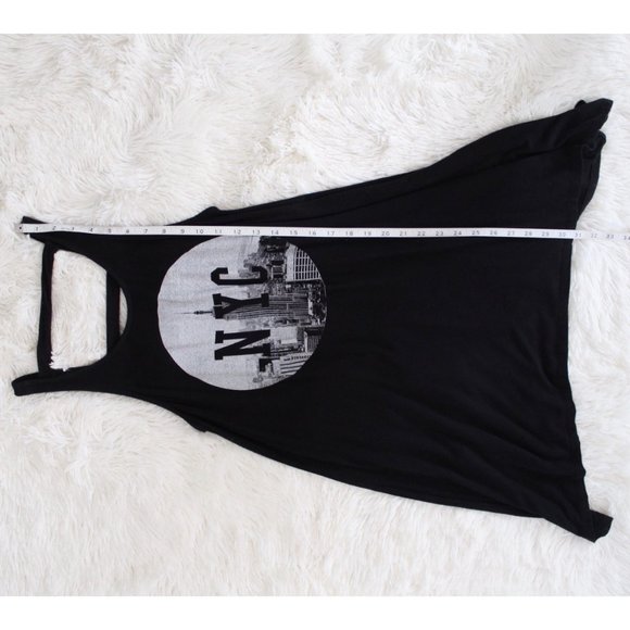 NYC Black Tank Dress with Caged Back XS/S - Picture 10 of 11